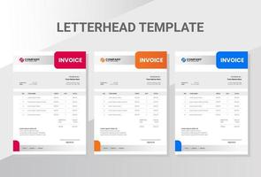 Corporate business invoice template vector