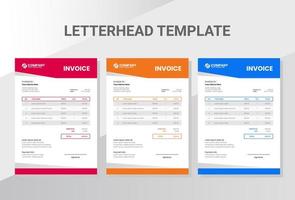 Corporate business invoice template vector