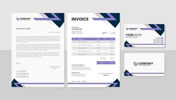 Modern set of stationery business pack vector