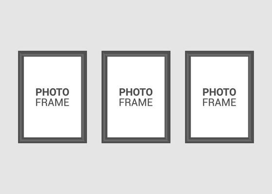 Vector photo frame design template