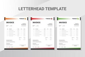 Corporate business invoice template vector