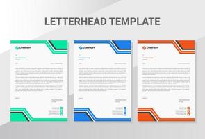 Corporate business letterhead template vector