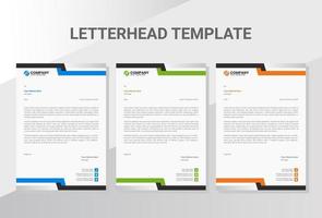 Modern company Letterhead template vector