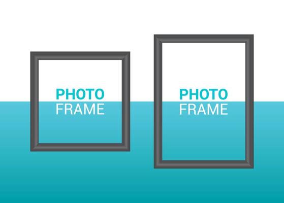 Vector photo frame design template