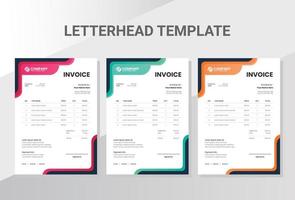 Business company invoice template vector