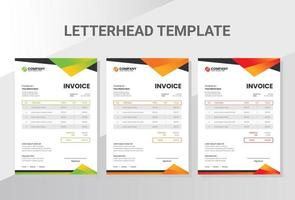 Business company invoice template vector