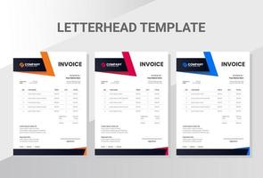 Business company invoice template vector