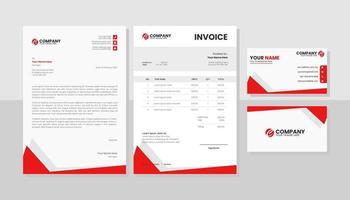 Corporate business stationery pack template vector