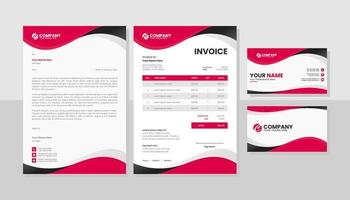 Modern set of stationery business pack vector