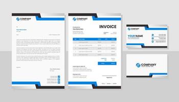 Corporate business stationery pack template vector