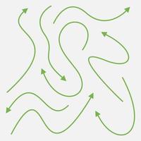 Hand drawn arrow collection template vector
