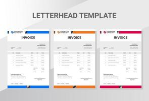 Corporate business invoice template vector