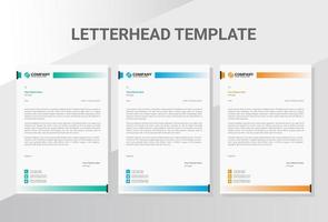 Modern company Letterhead template vector