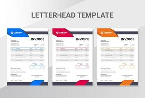 Corporate business invoice template vector