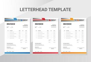 Corporate business invoice template vector