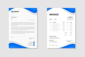 Business company invoice template vector