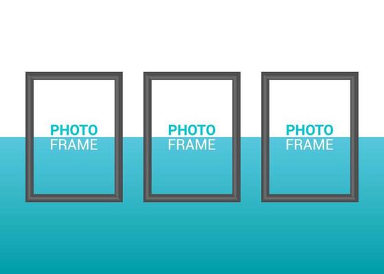 Vector photo frame design template