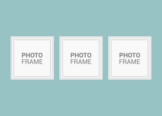 Vector photo frame design template