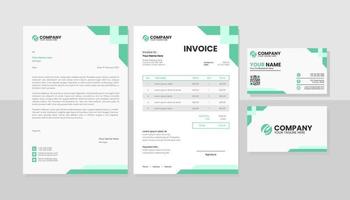 Professional business stationery template vector