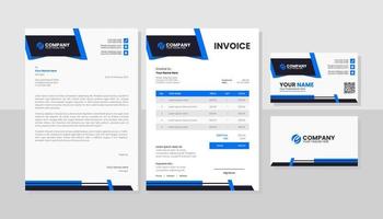 Corporate business stationery pack template vector