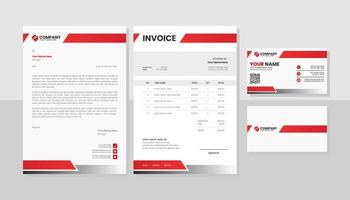 Professional business stationery template vector