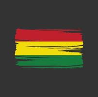 cepillo de la bandera de bolivia. bandera nacional vector