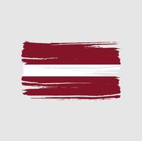 cepillo de bandera de letonia. bandera nacional vector