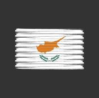 trazos de pincel de bandera de chipre. bandera nacional vector