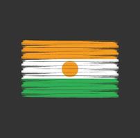 Niger Flag Brush Strokes. National Flag vector