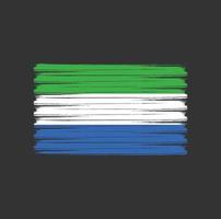 trazos de pincel de bandera de sierra leona. bandera nacional vector