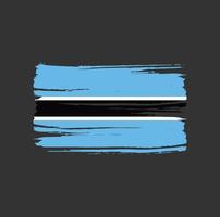 Botswana Flag Brush. National Flag vector