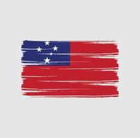 trazos de pincel de bandera de samoa. bandera nacional vector