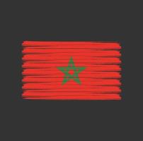 Morocco Flag Brush Strokes. National Flag vector