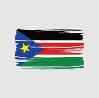 South Sudan Flag Brush. National Flag vector