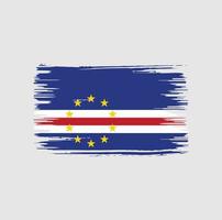 Cape Verde Flag Brush Design. National Flag vector