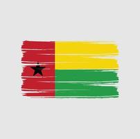 Guinea Bissau Flag Brush Strokes. National Flag vector