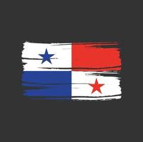 cepillo de la bandera de Panamá. bandera nacional vector