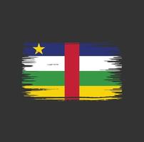 Central African Flag Brush Design. National Flag vector