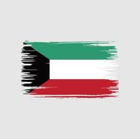 Kuwait Flag Brush Design. National Flag vector