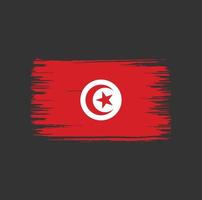Tunisia Flag Brush Design. National Flag vector