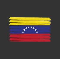 trazos de pincel de la bandera de venezuela. bandera nacional vector