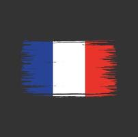 France Flag Brush Design. National Flag vector