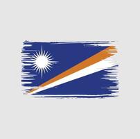 diseño de pincel de bandera de las islas marshall. bandera nacional vector