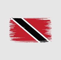 diseño de pincel de bandera de trinidad y tobago. bandera nacional vector