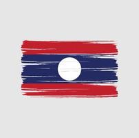 trazos de pincel de la bandera de laos. bandera nacional vector