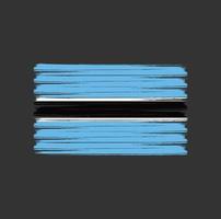 Botswana Flag Brush Strokes. National Flag vector