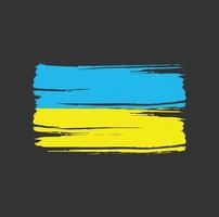Ukraine Flag Brush. National Flag vector