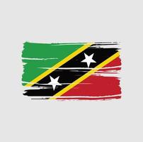 Saint Kitts and Nevis Flag Brush. National Flag vector