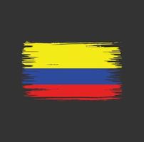 diseño de pincel de bandera de colombia. bandera nacional vector