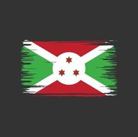 diseño de pincel de bandera de burundi. bandera nacional vector